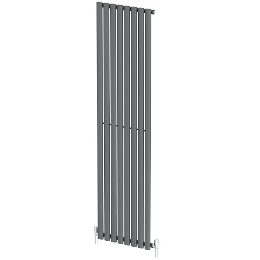 DuraTherm Vertical Oval Tube Single Panel Designer Radiator - 1800 X 480mm Anthracite - Image 5
