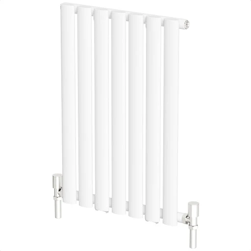 DuraTherm Horizontal Oval Tube Single Panel Designer Radiator - 600 X 420mm White - Image 5