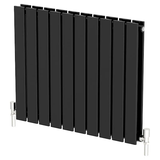 DuraTherm Horizontal Double Flat Panel Designer Radiator - 600 X 760mm Black - Image 3