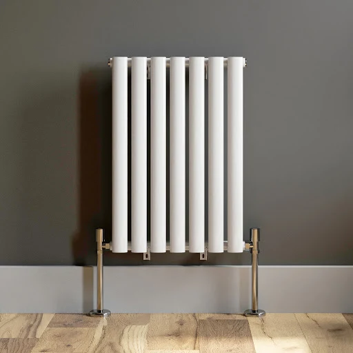 DuraTherm Horizontal Oval Tube Single Panel Designer Radiator - 600 X 420mm White - Image 4