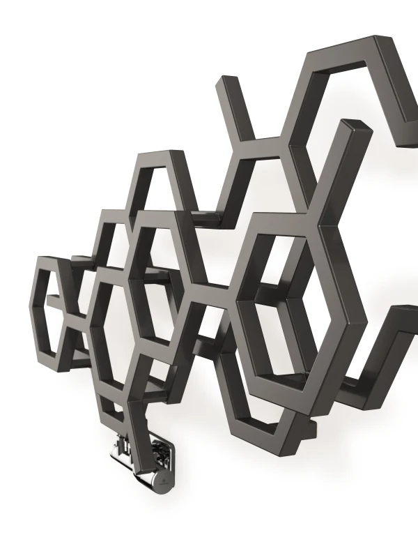 Terma Hex Designer Radiator 502x1126mm Sparkling Grey - WGH2X050112KRGYYL - Image 4