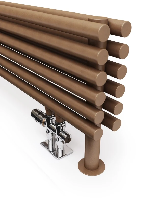 Terma 50mm Right Sided Straight Integrated H Block Valve Set Chrome - WRZT5G4-CR - Image 2