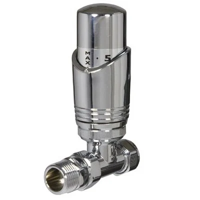 Radox 15mm Chrome TRV Straight Valve Pack - Includes TRV And Lockshield - RV-TRVPCKST-ch