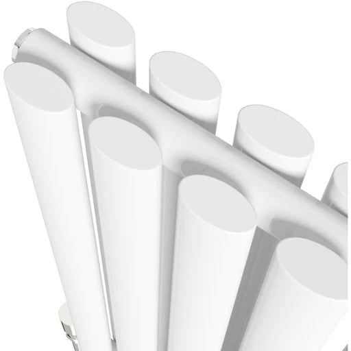 DuraTherm Horizontal Oval Tube Double Panel Designer Radiator - 600 X 1440mm White - Image 5