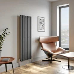 DuraTherm Vertical Single Flat Panel Designer Radiator - 1600 X 528mm Anthracite
