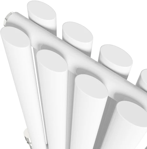 DuraTherm Horizontal Oval Tube Double Panel Designer Radiator - 600 X 600mm White - Image 6