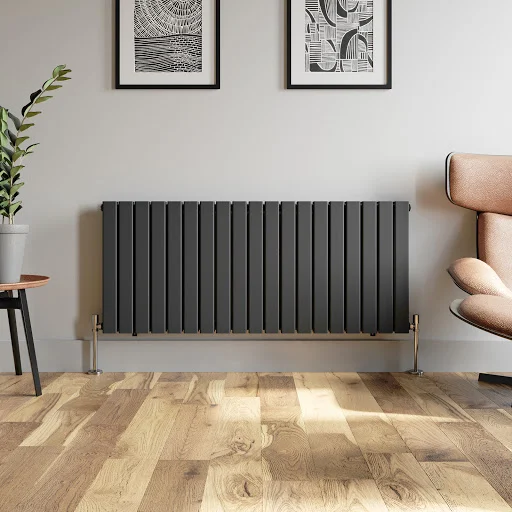 DuraTherm Horizontal Double Flat Panel Designer Radiator - 600 X 1444mm Anthracite - Image 2