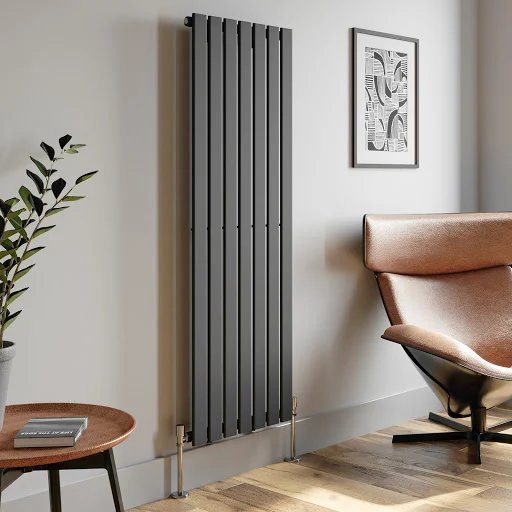 DuraTherm Vertical Single Flat Panel Designer Radiator - 1600 X 528mm Anthracite - Image 3