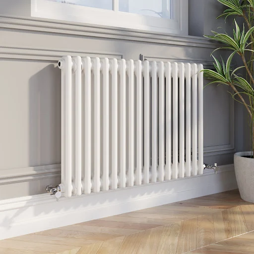 Park Lane Traditional Colosseum Double Bar Column Radiator White 600 X 830mm - Image 2