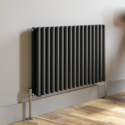 DuraTherm Horizontal Oval Tube Double Panel Designer Radiator - 600 X 1020mm Anthracite - Image 3
