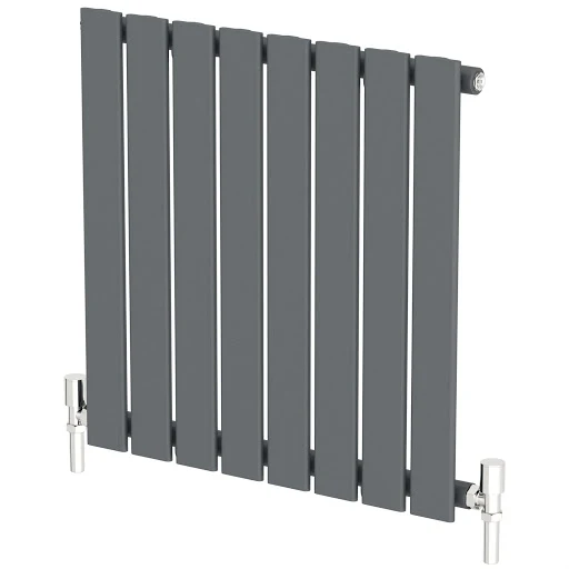 DuraTherm Horizontal Single Flat Panel Designer Radiator - 600 X 604mm Anthracite - Image 5