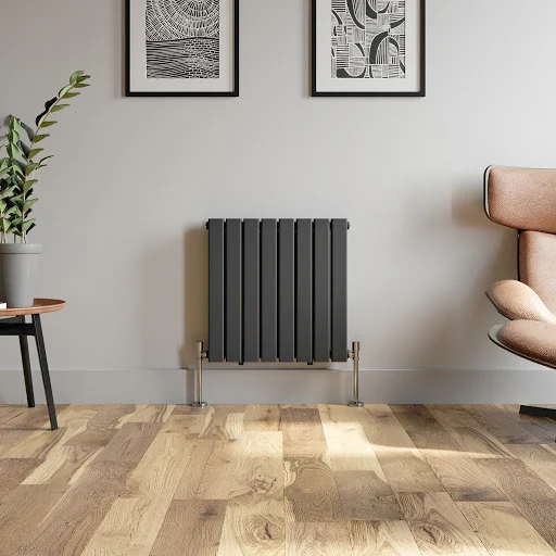 DuraTherm Horizontal Double Flat Panel Designer Radiator - 600 X 608mm Anthracite - Image 2