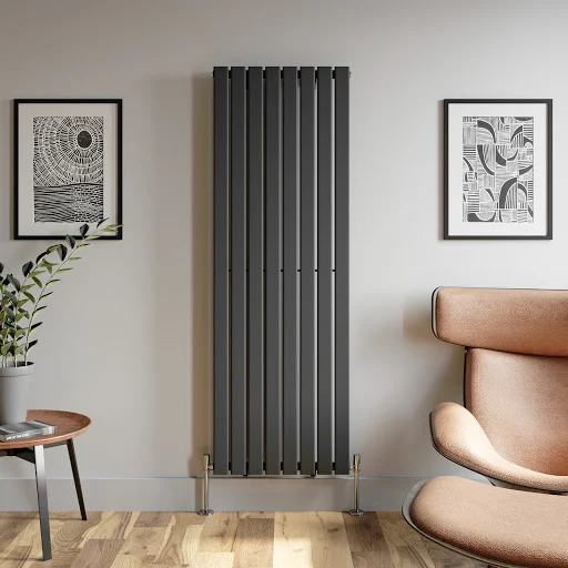 DuraTherm Vertical Single Flat Panel Designer Radiator - 1800 X 604mm Anthracite - Image 2