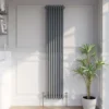 Park Lane Traditional Vertical Colosseum Triple Bar Column Radiator Anthracite - 1800 X 380mm