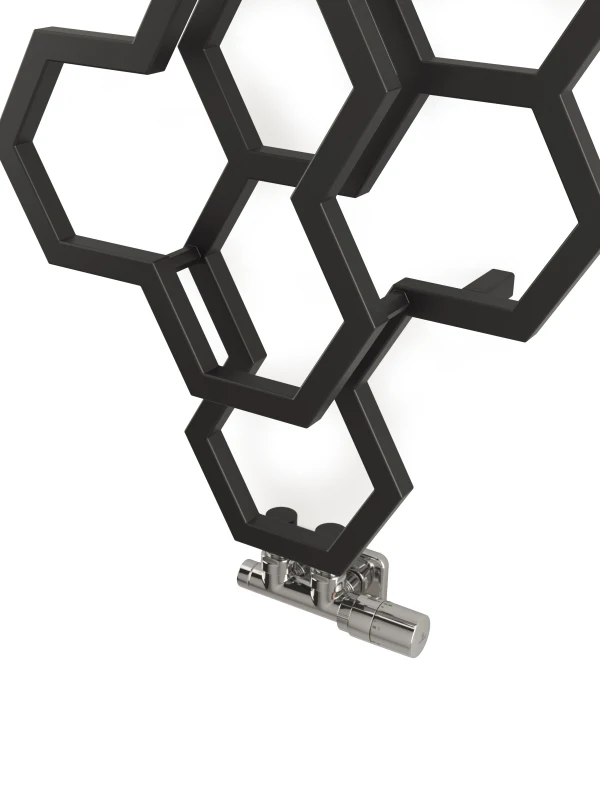 Terma Hex Designer Radiator 1200x486mm Matt Black - WGH2X122048KS95ZX - Image 5