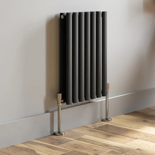 DuraTherm Horizontal Oval Tube Double Panel Designer Radiator - 600 X 420mm Anthracite - Image 3