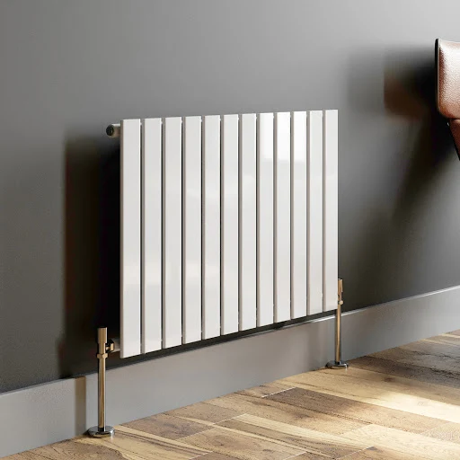 DuraTherm Horizontal Single Flat Panel Designer Radiator - 600 X 908mm White - Image 3