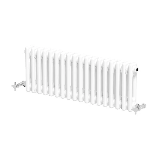 Park Lane Traditional Colosseum Double Bar Column Radiator White 300 X 830mm - Image 3