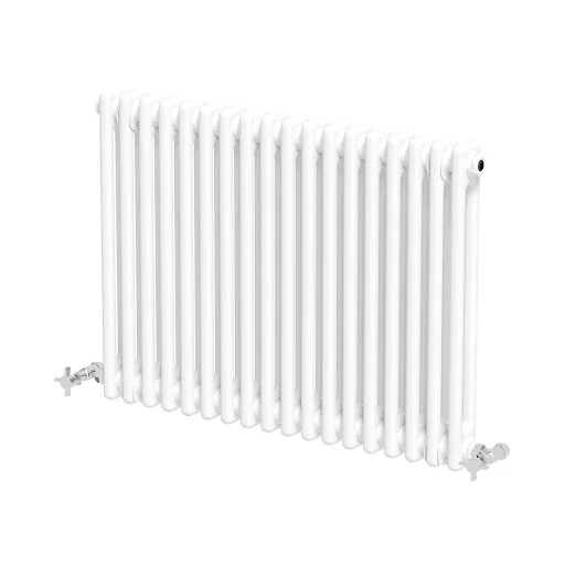 Park Lane Traditional Colosseum Double Bar Column Radiator White 600 X 830mm - Image 3