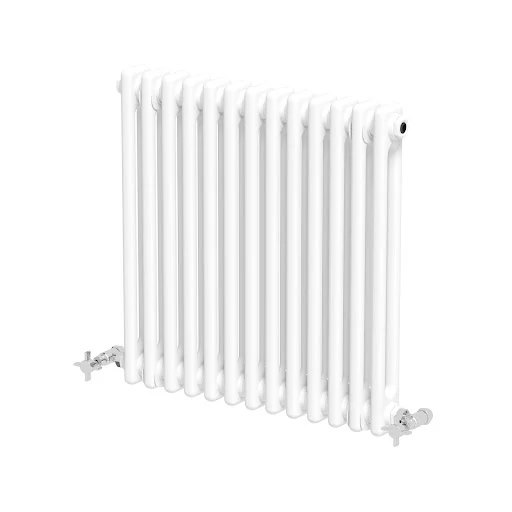 Park Lane Traditional Colosseum Double Bar Column Radiator White 600 X 605mm - Image 3