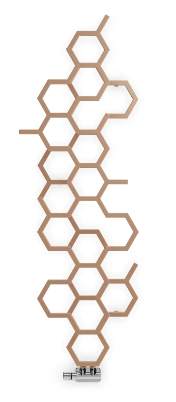 Terma Hex Designer Radiator 1700x573mm Bright Copper - WGH2X170057KBCOZX - Image 3