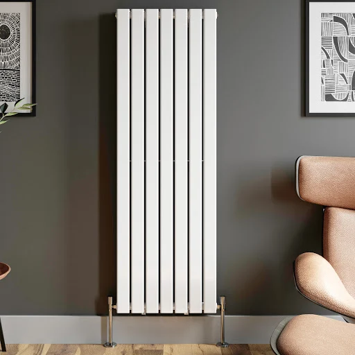 DuraTherm Vertical Double Flat Panel Designer Radiator - 1600 X 532mm White - Image 4