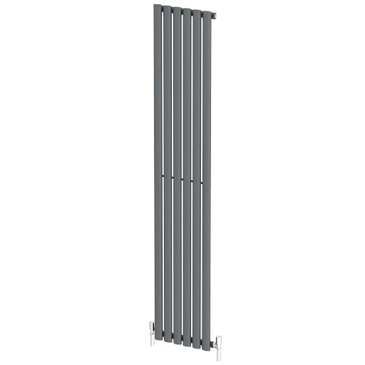 DuraTherm Vertical Oval Tube Single Panel Designer Radiator - 1800 X 360mm Anthracite - Image 6