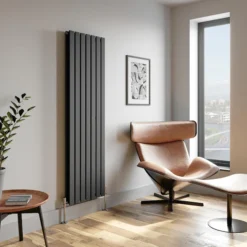 DuraTherm Vertical Double Flat Panel Designer Radiator - 1800 X 532mm Anthracite