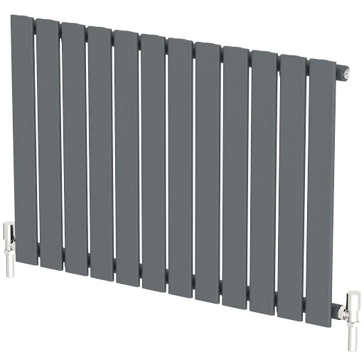 DuraTherm Horizontal Single Flat Panel Designer Radiator - 600 X 908mm Anthracite - Image 6