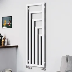 Terma Angus Designer Radiator 1300x440mm Soft White - WGANG130044-KS96SX