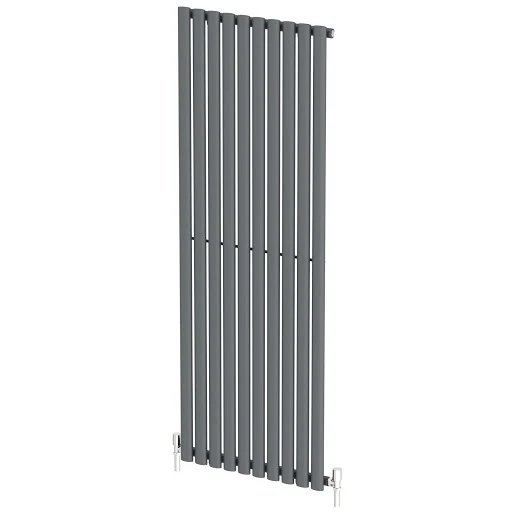 DuraTherm Vertical Oval Tube Single Panel Designer Radiator - 1600 X 600mm Anthracite - Image 5