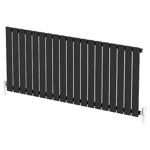 DuraTherm Horizontal Single Flat Panel Designer Radiator - 600 X 1440mm Black - Image 3