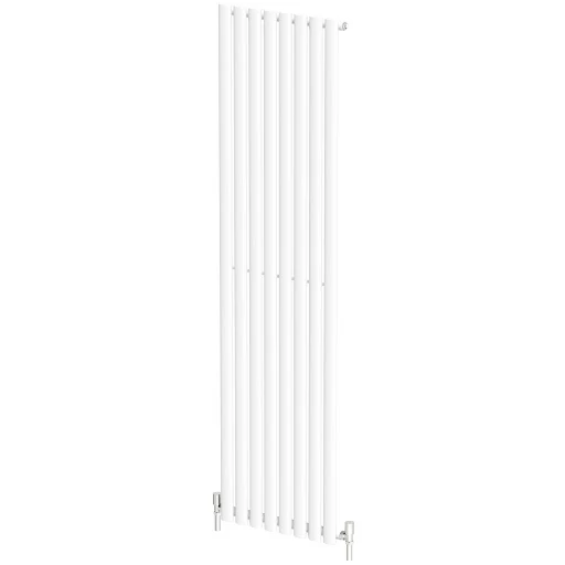 DuraTherm Vertical Oval Tube Single Panel Designer Radiator - 1800 X 480mm White - Image 6