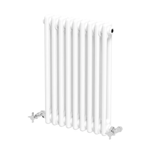 Park Lane Traditional Colosseum Double Bar Column Radiator White 600 X 425mm - Image 3