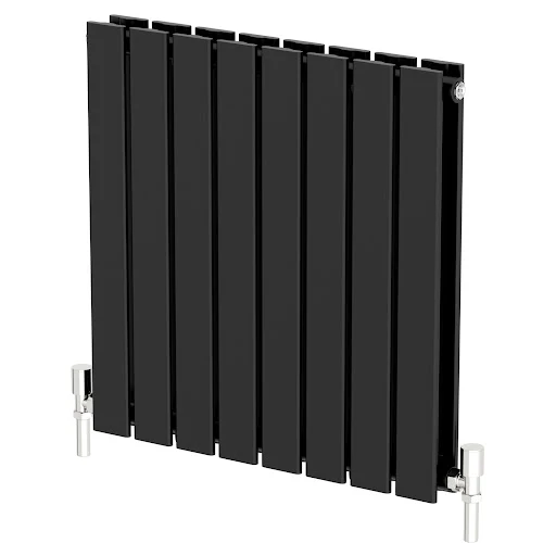 DuraTherm Horizontal Double Flat Panel Designer Radiator - 600 X 608mm Black - Image 3
