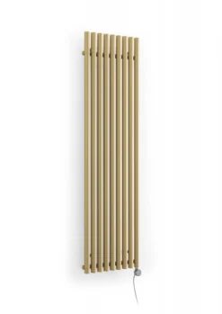Terma Rolo Room E Electric Vertical 1800mm X 480mm Designer Radiator Brass - WLROR180048SBRAESMOBPX3