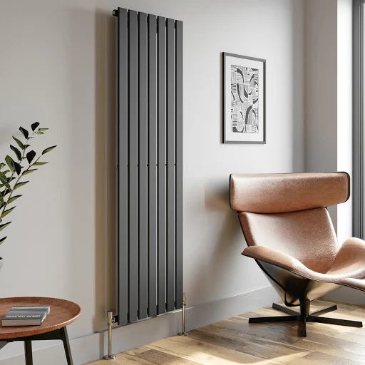 DuraTherm Vertical Single Flat Panel Designer Radiator - 1800 X 528mm Anthracite - Image 3
