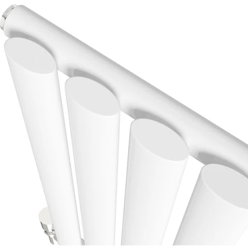 DuraTherm Horizontal Oval Tube Single Panel Designer Radiator - 600 X 1560mm White - Image 5