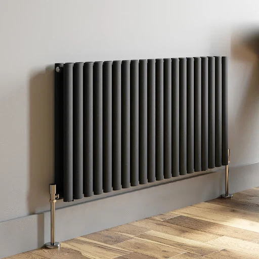 DuraTherm Horizontal Oval Tube Double Panel Designer Radiator - 600 X 1200mm Anthracite - Image 3
