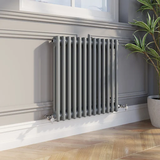 Park Lane Traditional Colosseum Double Bar Column Radiator Anthracite 600 X 605mm - Image 2
