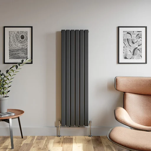 DuraTherm Vertical Double Flat Panel Designer Radiator - 1600 X 456mm Anthracite - Image 2