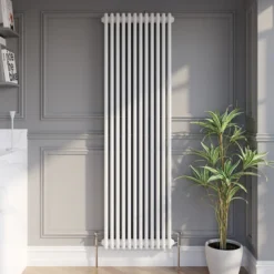 Park Lane Traditional Vertical Colosseum Triple Bar Column Radiator White - 1800 X 560mm