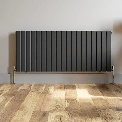 DuraTherm Horizontal Double Flat Panel Designer Radiator - 600 X 1444mm Anthracite - Image 4