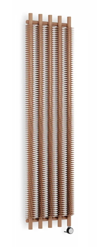 Terma Ribbon V E Electric Vertical 1800mm X 490mm Designer Electric Radiator Bright Copper - WLRVE180049SBCOE8MOBP01 - Image 2