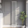 Park Lane Traditional Vertical Colosseum Double Bar Column Radiator White - 1800 X 380mm