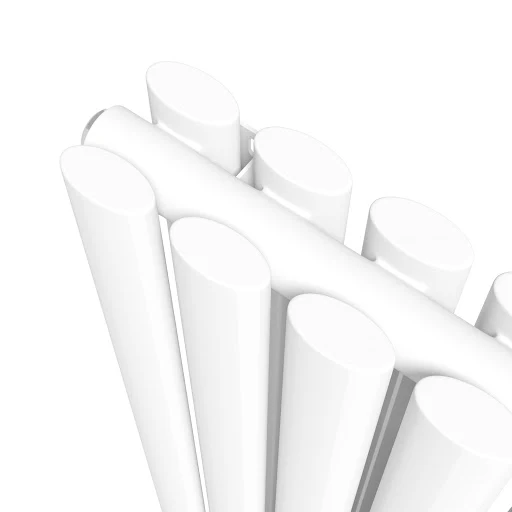 DuraTherm Vertical Oval Tube Double Panel Designer Radiator - 1600 X 600mm White - Image 5