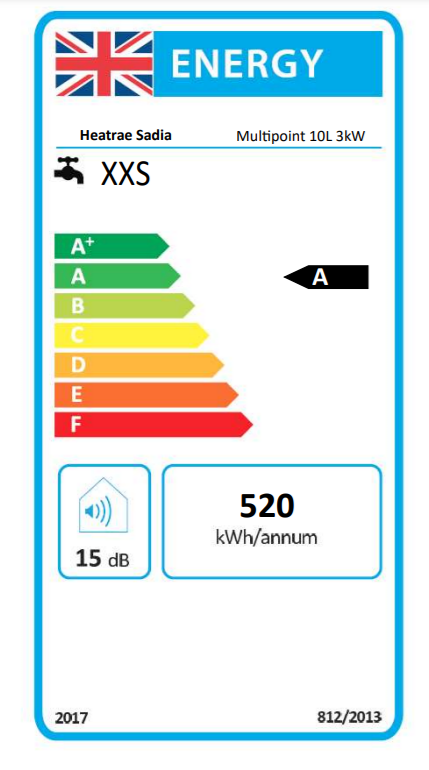 Heatrae Sadia Multipoint 10L 3kW Unvented Water Heater - 95050143 - Image 2