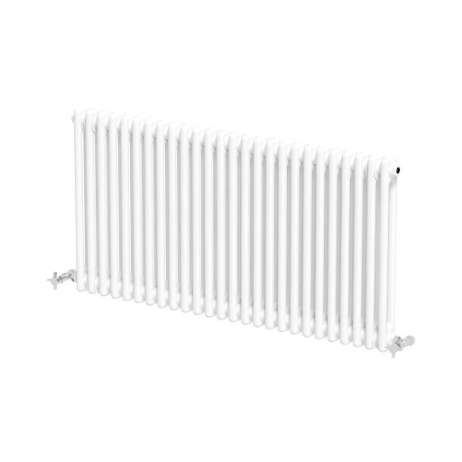 Park Lane Traditional Colosseum Double Bar Column Radiator White 600 X 1190mm - Image 3