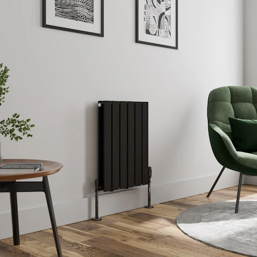 DuraTherm Horizontal Double Flat Panel Designer Radiator - 600 X 456mm Black - Image 2