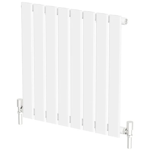 DuraTherm Horizontal Single Flat Panel Designer Radiator - 600 X 604mm White - Image 5